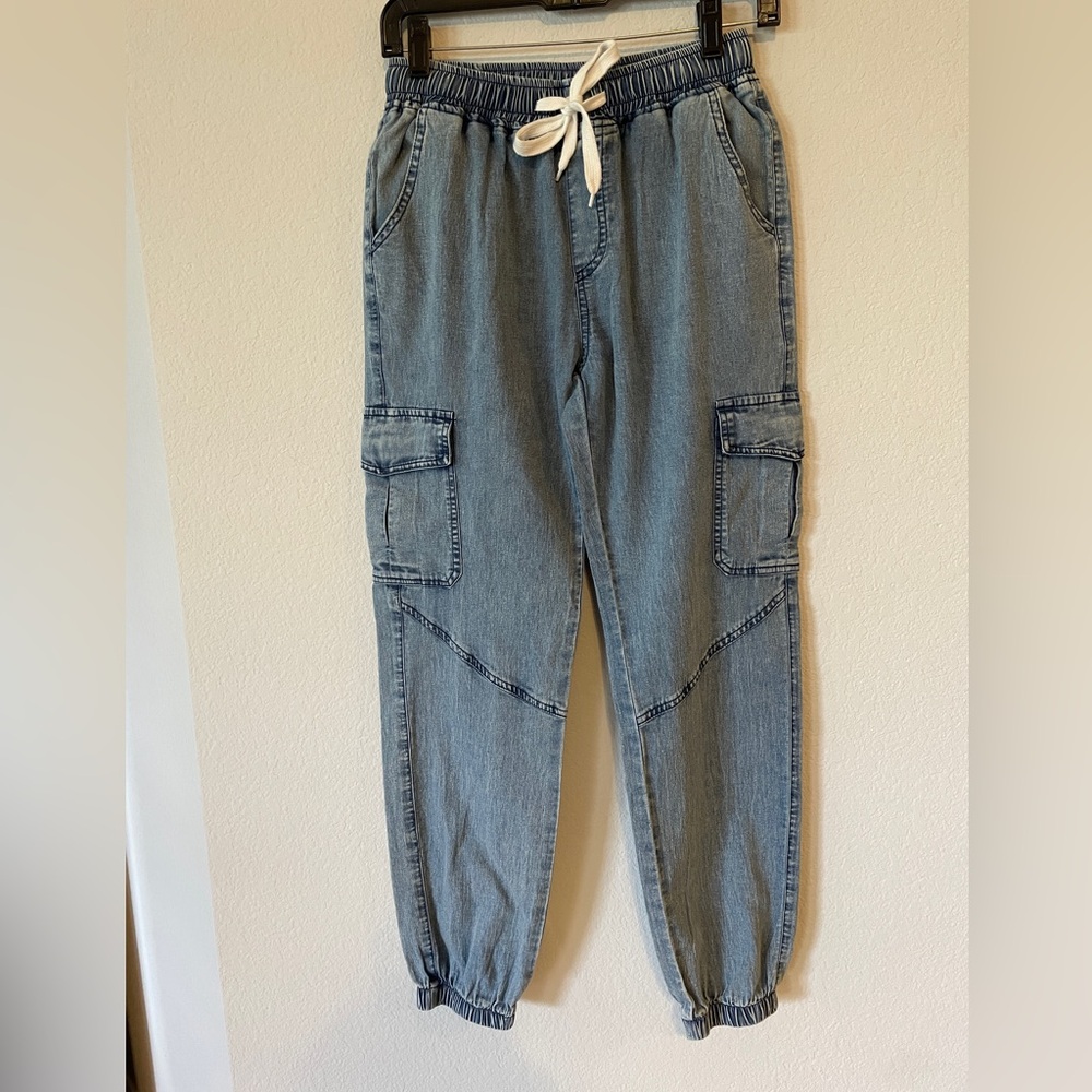 Men's Blue Cargo Jeans